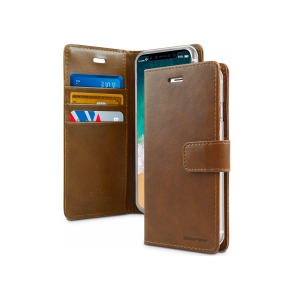 iPhone 7/8/SE 2020 Goospery Mercury Blue Moon Diary - Brown