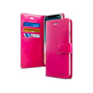 iPhone 7/8/SE 2020 Goospery Mercury Blue Moon Diary - Hot Pink