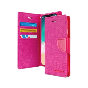 Samsung Galaxy S10e Goospery Mercury Canvas Diary - Pink/Pink