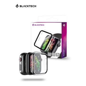 Apple Watch 1/2/3 38mm BLACKTECH Case With Tempered Glass - Clear