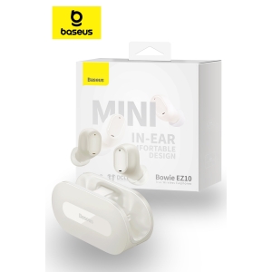 Baseus Bowie EZ10 Physical Noise Cancellation True Wireless Earphones - White