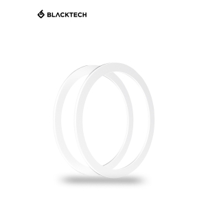 BLACKTECH Magnetic Ring 2Pcs Pack With Positioning Kit For All Phones - White