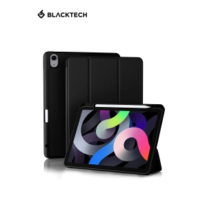 iPad Pro 11 1/2/3/4/Air 4/Air 5 BLACKTECH Smart Fold With Pencil Holder - Black