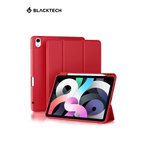 iPad Pro 11 1/2/3/4/Air 4/Air 5 BLACKTECH Smart Fold With Pencil Holder - Red