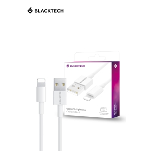 BLACKTECH USB-A To Lightning Fast Charging Cable 30cm - White