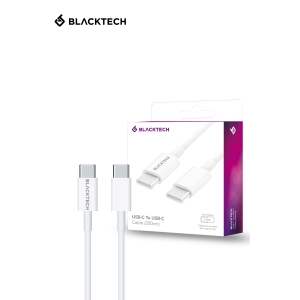 BLACKTECH USB-C To USB-C 65W Fast Charging Cable 200cm - White
