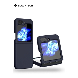 Samsung Galaxy Z Flip 5 BLACKTECH Liquid Silicone With Soft Micro Fiber - Navy