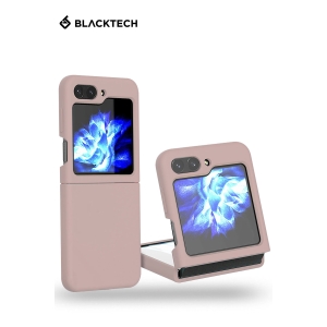 Samsung Galaxy Z Flip 5 BLACKTECH Liquid Silicone With Soft Micro Fiber - Pink Sand