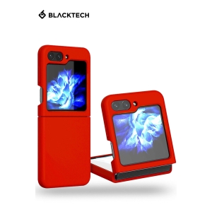 Samsung Galaxy Z Flip 5 BLACKTECH Liquid Silicone With Soft Micro Fiber - Red