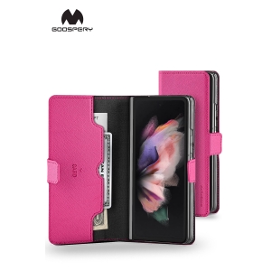 Samsung Galaxy Z Fold 4 Goospery Mercury Premium Diary - Hot Pink