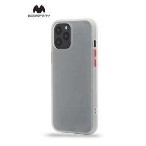 iPhone 13 Pro Max Goospery Mercury Peach Garden Bumper - White