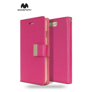 iPhone 16 Goospery Mercury Rich Diary - Hot Pink