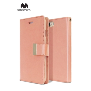 iPhone 16 Goospery Mercury Rich Diary - Rose Gold