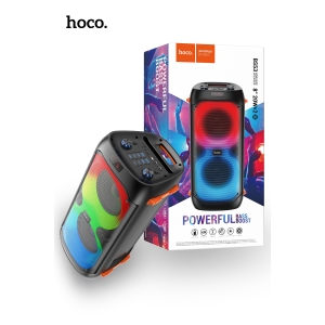 Hoco BS53 Manhattan Bluetooth Speaker With 2 Wireless Microphone - Black
