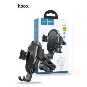 Hoco CA105 15W Three Axis Linkage Wireless Charger Air Vent Car Holder - Black
