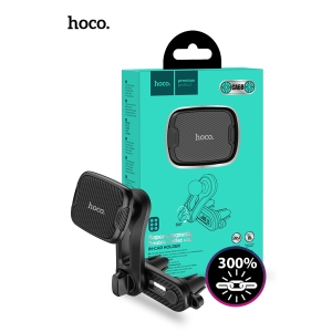 Hoco CA68 300% Stronger 6Pcs Magnetic Double Air Vent Car Holder - Black