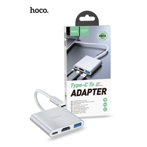 Hoco HB14 USB-C To USB3.0+HDMI+PD - Silver