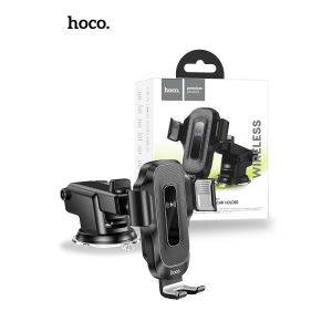 Hoco HW3 15W Fast Wireless Charger Center Console Car Holder - Black Center Console Car Holder - Black Black Center Console Car Holder - Black Black Black Center Console Car Holder - Black