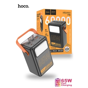 Hoco J110A 60000mAh 65W Powermaster Power Bank With LED Lamp - Black