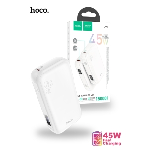 Hoco J98 15000mAh PD45W Fully Compatible Power Bank - White (EOL)