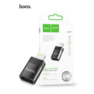 Hoco UA17 Lightinng to USB-C OTG Adapter 6931474761996 - Black