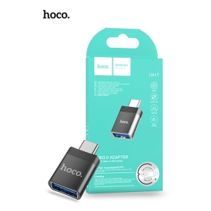 Hoco UA17 USB-C Male to USB-A Female OTG Adapter 6931474762016 - Black
