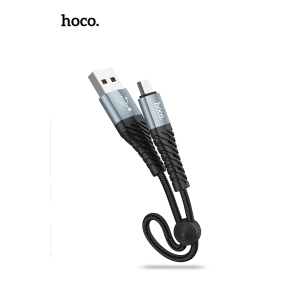 Hoco X38 USB-A to Micro-USB Anti-Bending Cable 25cm - Black