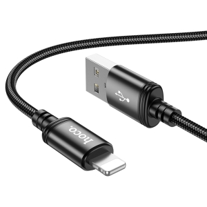Hoco X89 USB-A to Lightning Braided Super Tough Cable 100cm - Black