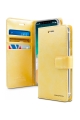 iPhone 15 Pro Goospery Mercury Blue Moon Diary - Gold