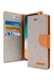 Samsung Galaxy S24 Goospery Mercury Canvas Diary - Gray