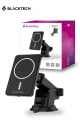 BLACKTECH 15W Magnetic 2in1 Wireless Charger Car Holder - Black