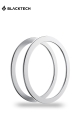 BLACKTECH Magnetic Ring 2Pcs Pack With Positioning Kit For All Phones - Silver