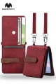 Samsung Galaxy Z Flip 4 Goospery Mercury Leather strap Diary - Wine