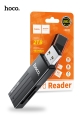 Hoco HB20 Mindful 2in1 Card Reader SD And Micro SD Card - Black
