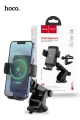 Hoco S35 15W Full Smart Alignment Induction Wireless Charger 2in1 Car Holder - Black