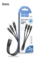 Hoco X47 Short 3 in 1 Cable 25cm (USB-C and Lightning and Micro-USB) - Black