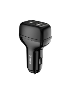 Hoco Z36 Dual USB-A Fast Charging Car Charger - Black