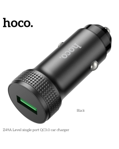 Hoco Z49A QC3.0 Fast USB-A Car Charger - Black